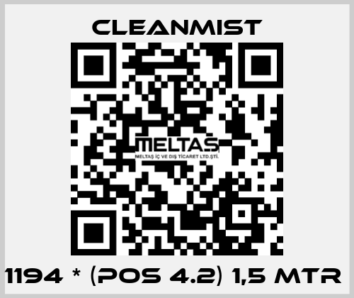 1194 * (pos 4.2) 1,5 mtr  CleanMist