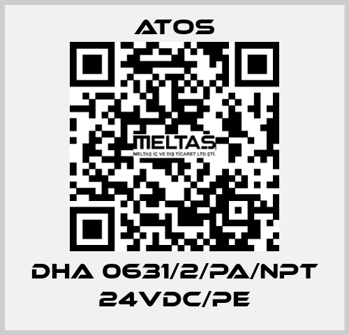 DHA 0631/2/PA/NPT 24VDC/PE Atos