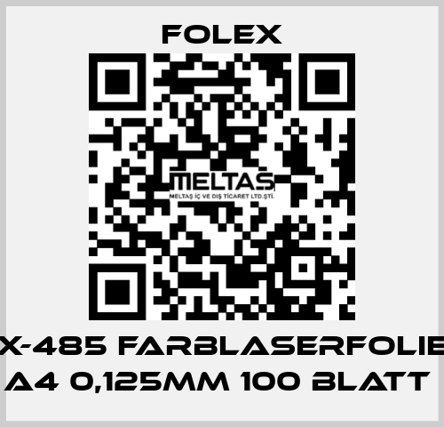 X-485 FARBLASERFOLIE A4 0,125MM 100 BLATT  Folex