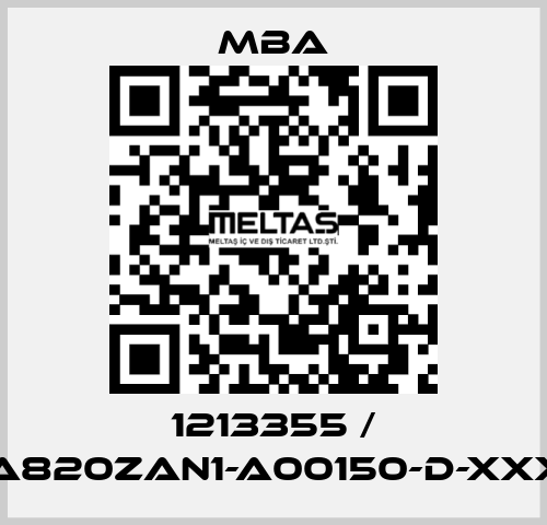 1213355 / MBA820ZAN1-A00150-D-XXXXX MBA