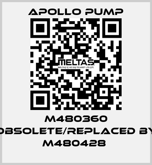 M480360 obsolete/replaced by M480428  Apollo pump