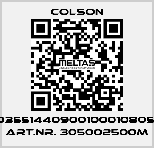 03551440900100010805  ART.NR. 305002500M Colson