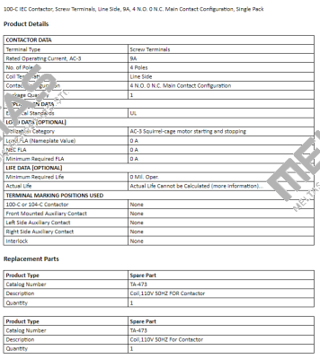 100-C09D400 Allen Bradley (Rockwell)