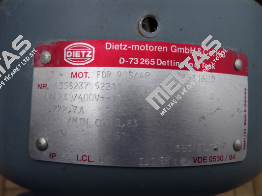 FDR 90S/4P,648131160D  oem  and obsolete  Dietz-Motoren