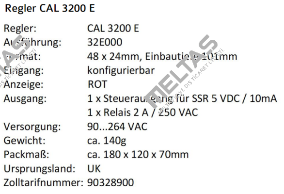 CAL32E000  Cal Controls