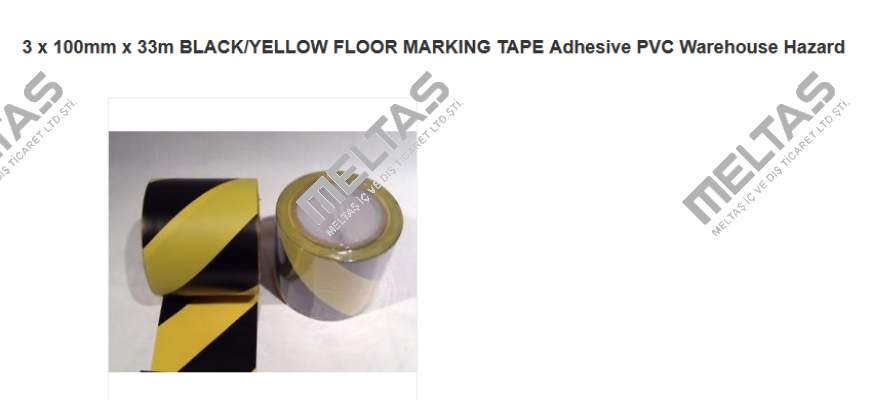 Black/Yellow Vinyl Hazard Tape  3M