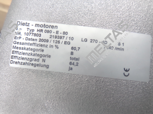 HR 090-E-80-124HZ-3,0-INVB  Dietz-Motoren