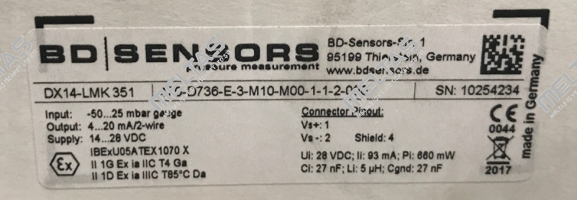 470-D736-E-3-M10-M00-1-1-2-000  Bd Sensors