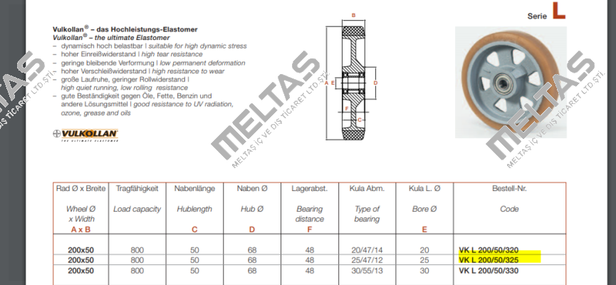 VK.L 200/50/325 Vulkoprin