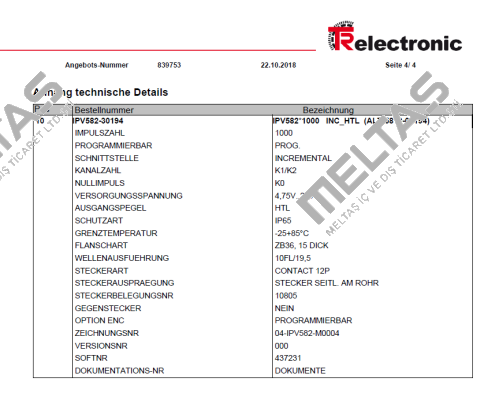 IPV582*1000 INC-HTL TR Electronic