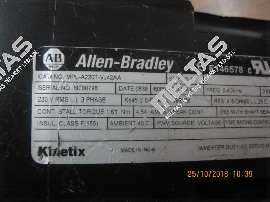 MPL-A220T-VJ42AA ( used item )  Allen Bradley (Rockwell)