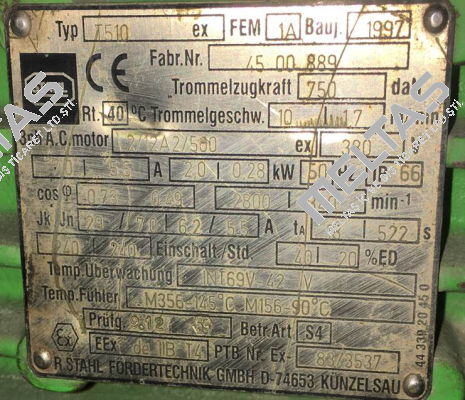 Type    T510 Stahl CraneSystems