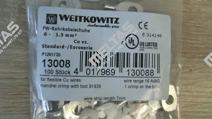 13008(1 pack 100 pcs) WEITKOWITZ