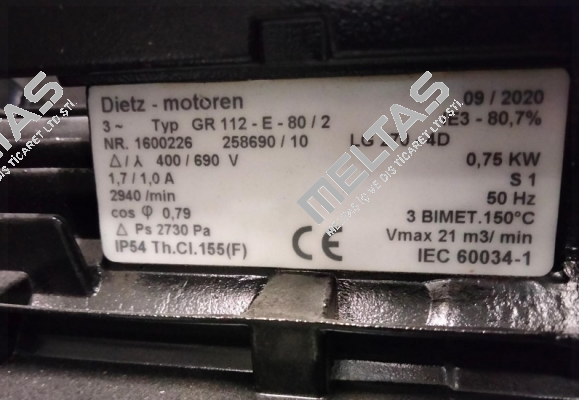 192627 for GR-112-E-80/2 Dietz-Motoren