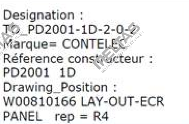 PD2001 - 1D 2-0-2 - OEM  Contelec