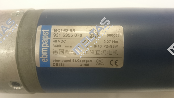 BCI 63.55  931 6355 070 40VDC OEM EBM Papst