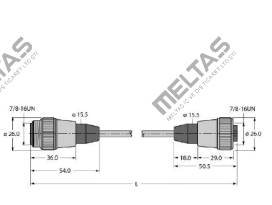 RSV-RKV-FBY49OG-60M/5D Turck