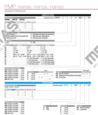 FMP-320-1-B-A-G1-A25-N-P01 MP Filtri