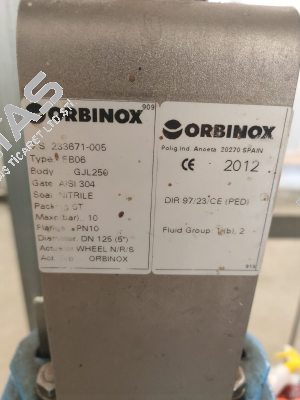 Typ EB06 PN10 DN 125 Orbinox