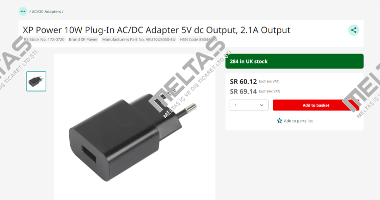 VEU10US050-EU XP Power