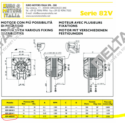 82V-4025/6 Euro Motors Italia